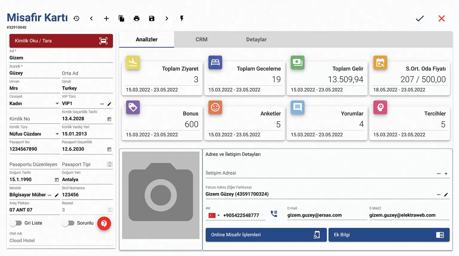 Elektraweb CRM ile Misafirlerinize İyi Bakın